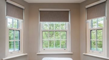 pretty windows with blinds in a house